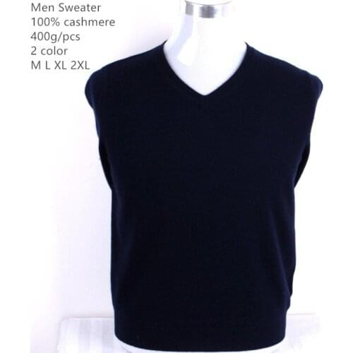 Naizaiga 100% cashmere v-neck solid grey deep blue men winter warm long sleeves sweater , YDSM17