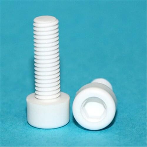 20pcs M5 PP Allen cylinder head screw polypropylene hex socket cup insulation resistant acid alkali corrosion bolt 6mm-35mm L