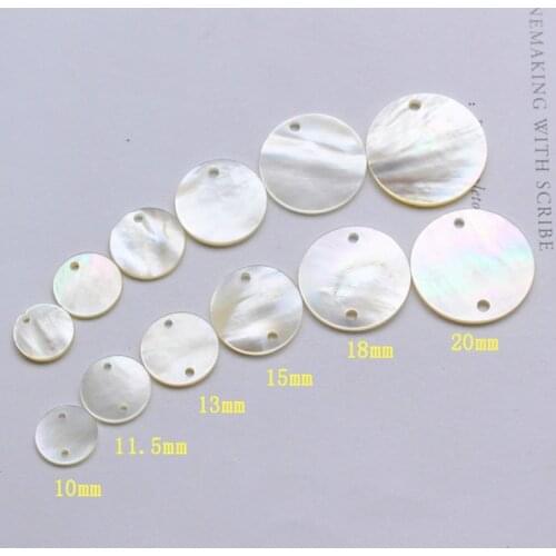 5pcs/bag Natural Mother-of-pearl White Butterfly Shell Round Pendant for Charms Jewelry Making DIY Necklace Earrings Accessories
