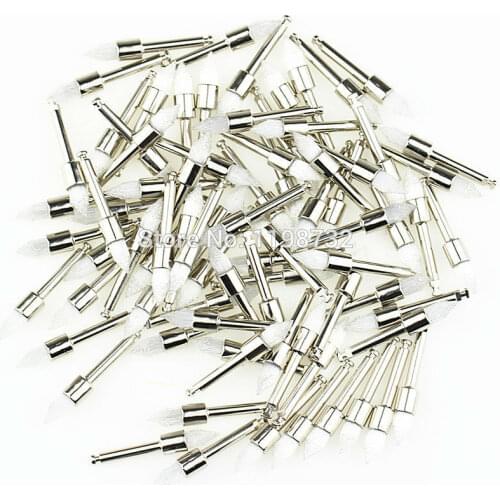 50Pcs High Quality Dental Lab Products Nylon Latch Pointed Polishing Polisher Brushes Dentist Materials