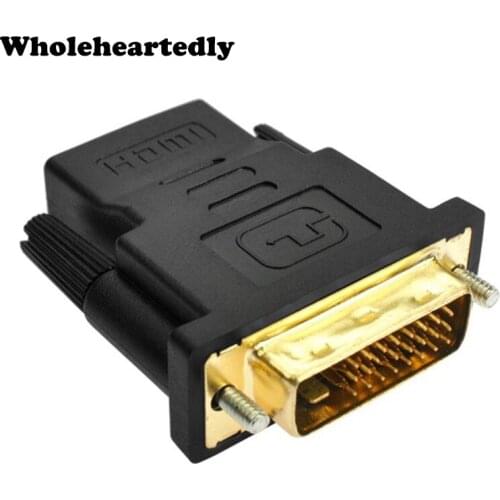 Brand New Gold Plated DVI 24+1 to HDMI Convert Male to Female Adapter Converter Cable for HDTV Projector Wholesale