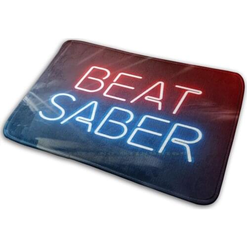 Beat Saber Mat Rug Carpet Anti-Slip Bedroom Entrance Door Mat Video Video Game Beat Saber Game Games Vr Vr Game Digital Game