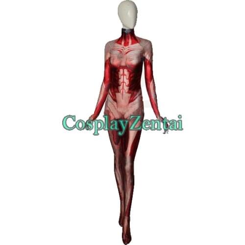 Attack on Titan Cosplay Costume Spandex 3D Print Titan Anime Cosplay Costumes for Halloween Freeshipping