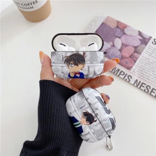 Hot Anime Detective Conan Earphone Case for Airpods 2 1 Wireless Bluetooth Headphone Protective Case for Air pods Pro Soft Bag