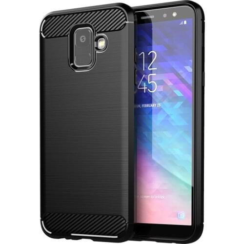 For Samsung Galaxy A6 2018 Case Luxury Carbon Fiber Skin Soft Silicone Cover Case For Samsung A6 Plus 2018 SamsungA6 Phone Cases