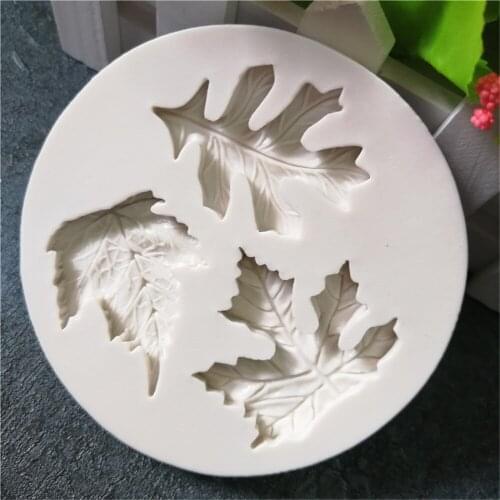 Soap Cookie Molds Simulates Maple Leaf Designer DIY 3d Wall Panel Fondant Cake Concrete Plaster Mold