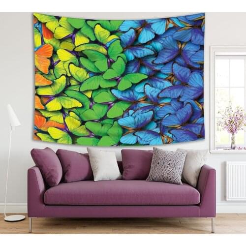 Tapestry Balloon Pattern Colorful Brithdays Celebration Theme Watercolor Style Art Pink Yellow Blue