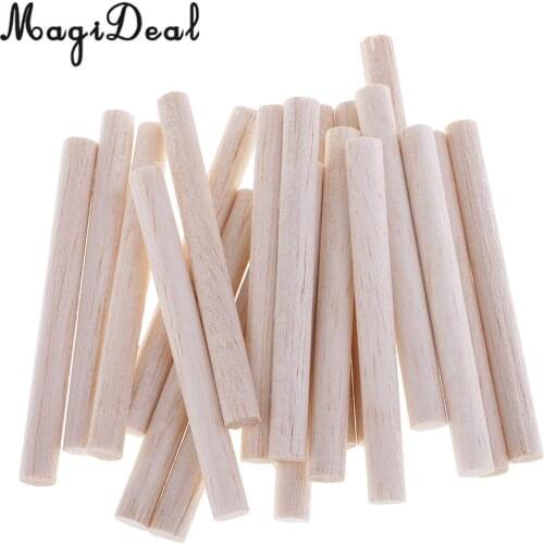 Homyl Pack of Round Balsa Wood Rod Unfinished DIY Wood Modelling Stick 80mm/120mm