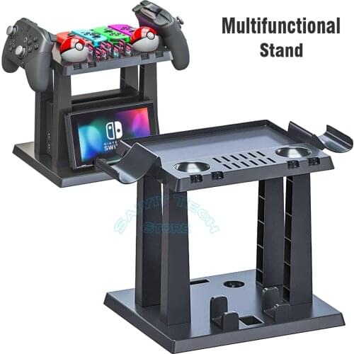 Multifunction Nintend Switch Stand &Game Console Accessories &Game Disc&TV Dock Storage Bracket Holder Tower for Nintendo Switch