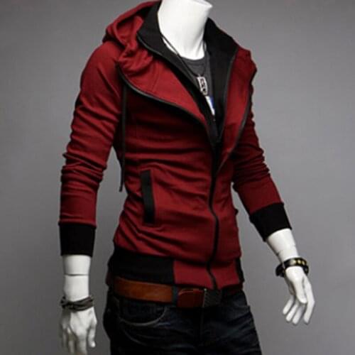 Fashion NEW Autumn Winter Mens Jacket Male Color Matching Jacket Males Hooded Coat Outwear
