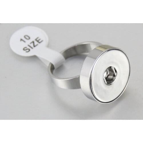 Fashion Round Stainless steel metal snap rings fit 18MM snap buttons jewelry JZ0018