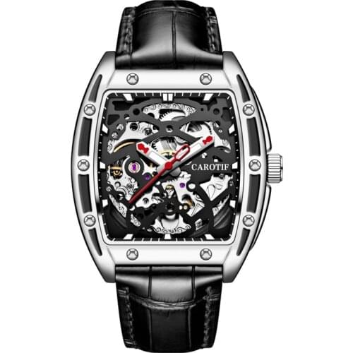 New Luxury Men Mechanical Wristwatch Leather Watch Top Brand Men Watches Mens Automatic Mechanical Watches reloj hombre