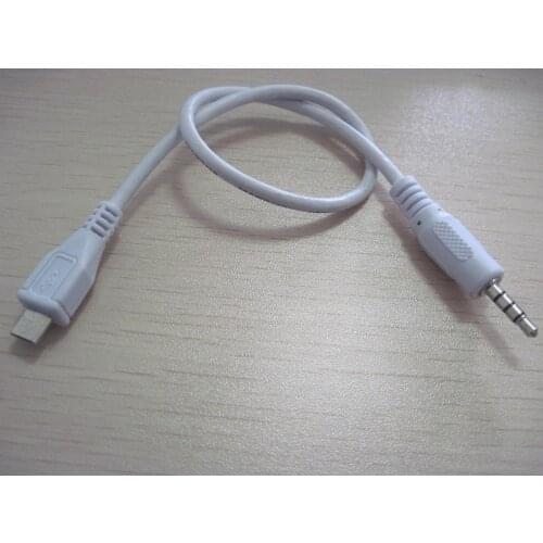 Brand NEW 3.5mm aux Audio male to male Micro USB Audio cable cord for Stereo/cellphone/tablet/PC/laptop 30cm#51