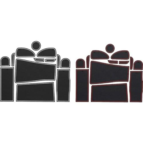 Anti-Slip Rubber Gate Slot Cup Mat for Toyota Prius 30 XW30 ZVW30 2010-2015 Door Groove Mat Accessories Stickers