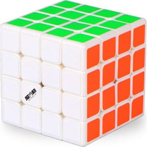 Qiyi MFG Thunder 4x4 Speed Magic Cube Puzzle Contest Twist Cube Brain Teaser Smooth 60mm IQ Game Toy Black & White to Choose