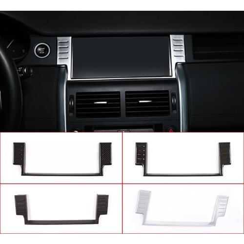 Silver ABS Chrome Navigation Screen Frame Trim For Land Rover Discovery Sports Basic Edition 2015-2019 Car Accessories