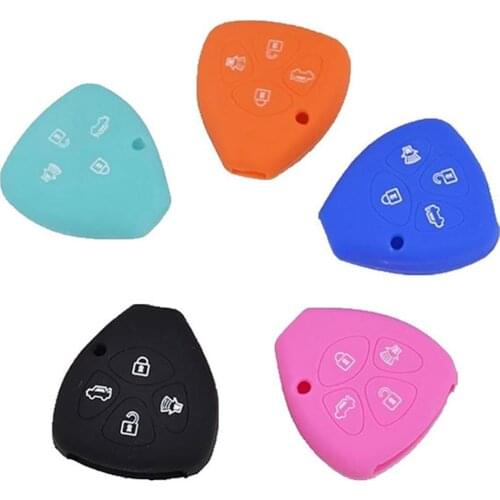 4 Buttons Silicone Remote Car Key Fob Protection Cover Case for Toyota Crown chevrolet cruze шевроле круз Key Case for Car