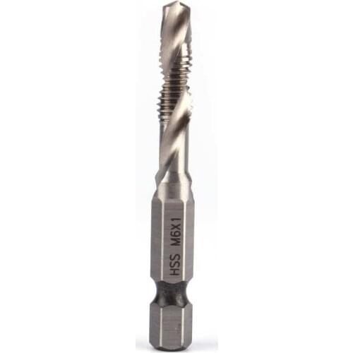 M6 HSS 1/4" Hex Shank Drill & Tap Taper Drill Bits Power Tool Part Step Drill