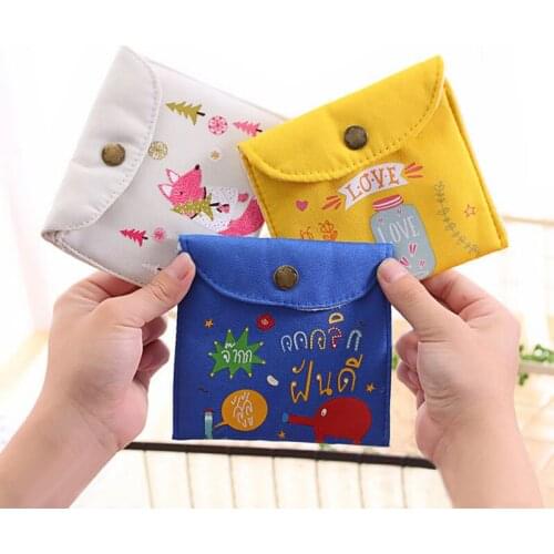 Tampon Storage Bag Sanitary Pad Pouch Women Napkin Ladies Makeup Bag Girls Tampon Holder Organizer Cosmetic Bags Organizer