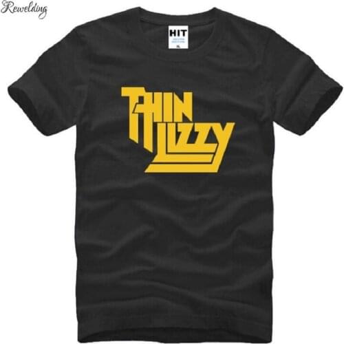 Heavy Metal Rock Band Thin Lizzy T Shirt Men Tops Music Pop Men T-shirt Fashion Short Sleeve Cotton O-neck Music Male Tee Tops