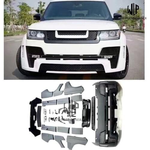 High quality PP Unpainted Front Rear bumper Wide body kit For Land Rover Range Rover Car styling 13-16