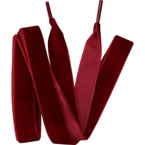 Women Flat Velvet Ribbon Shoelaces Hiking Walking Dance Leather Shoes Laces