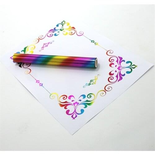 Oblique Rainbow 5M X 1 Roll Hot Stamping Foil Paper Gold by Laser Printer and Laminator Toner Reactive