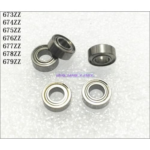 10 pcs/Lot 673zz,674zz,675zz,676zz,677zz,678zz,679zz Thin Wall Deep Groove Ball Bearing Miniature Bearing Brand New
