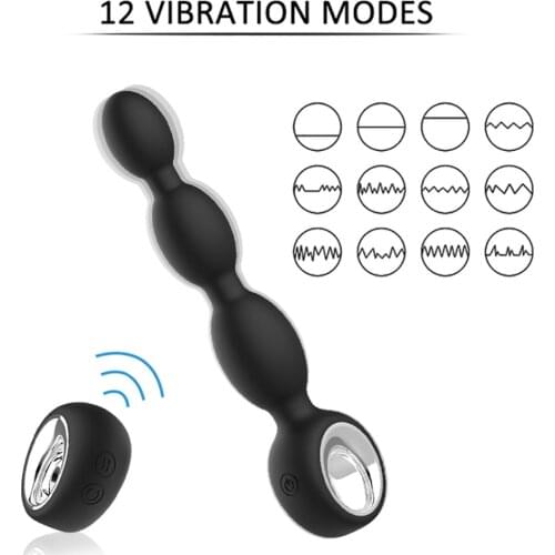 10 Speed Anal Vibrator Wireless Remote Control Butt Plug Anal Beads Vibrator Gay Toys Male Prostate Massage Adult Sex Products