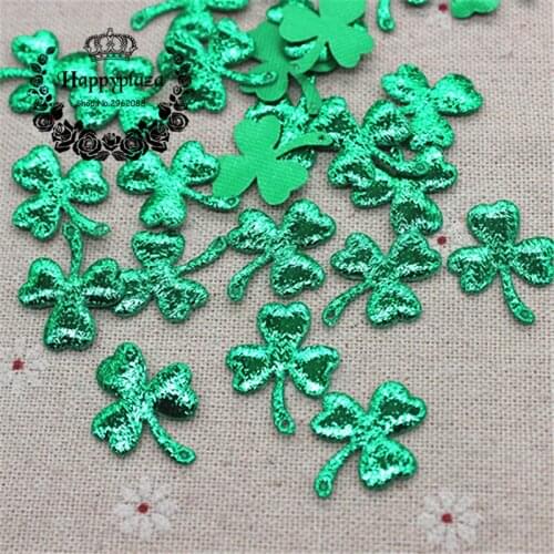 100pcs 2cm Padded Leaf Shape Patches DIY Clothing Patch Applique DIY Sewing Accessory Supplies