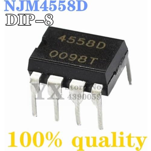 100PCS NJM4558D DIP8 NJM4558 DIP JRC4558D JRC4558