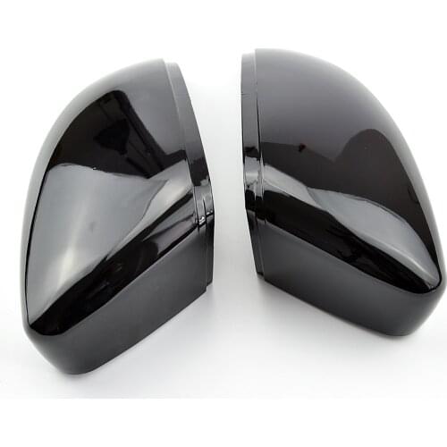 2 pieces For Volkswagen VW Passat B7 Jetta MK6 CC Scirocco MK3 ABS Side Rear view Mirror Cover Replacement Caps Shell Trim Black