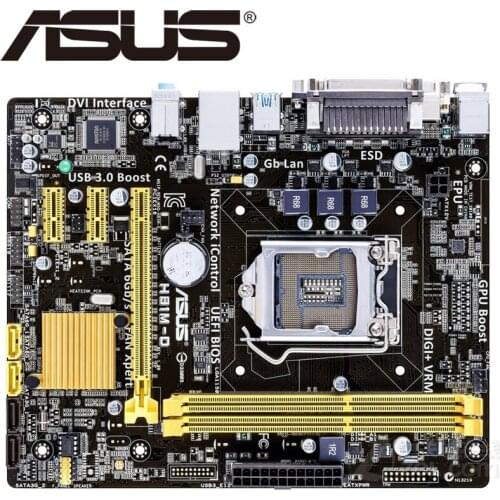 Asus H81M-D Desktop Motherboard H81 Socket LGA 1150 i3 i5 i7 DDR3 16G Micro-ATX UEFI BIOS Original Used Mainboard Hot Sale