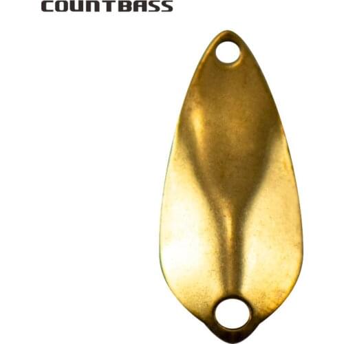 COUNTBASS 50pcs Brass Salmon Fishing Spoon Blanks 1.2g ( 3/64oz) Trout Area Spinning Unpainted Anglers Lures