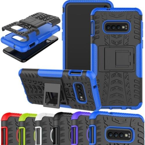For Samsung Galaxy S10 Plus S10e Lite Case Tire Pattern Dual Layer Armor Case Anti Shock Kickstand Cover For Samsung Galaxy S10