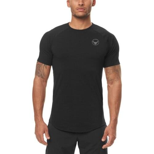 Compression Tight T-Shirt Stitching Shirt Summer New Fashion Tops Tee Homme Printed Quick Dry Bodybuilding Fitness Tshirt