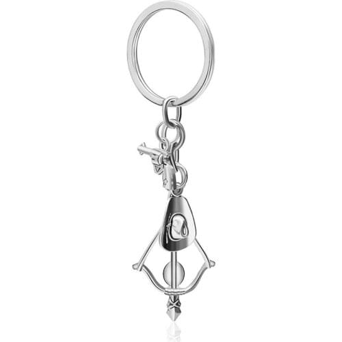 Cowboy hat revolver bow and arrow key chain gift bag jewelry accessories key ring Bronze
