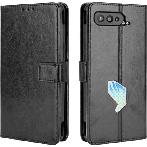 Leather Case For Asus ROG Phone 5 ZS673KS Premium Leather Wallet Flip Case Asus ROG Phone 3 ZS661KS Strix ASUS_I003DD II ZS660K