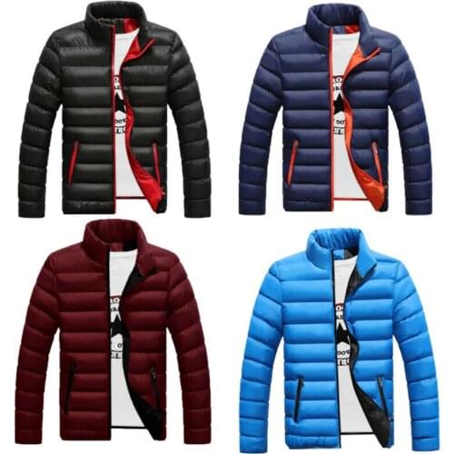 Winter Jacket Men 2019 New Cotton Padded Thick Jackets Parka Slim Fit Long Sleeve Quilted Outerwear Clothing Warm Coats