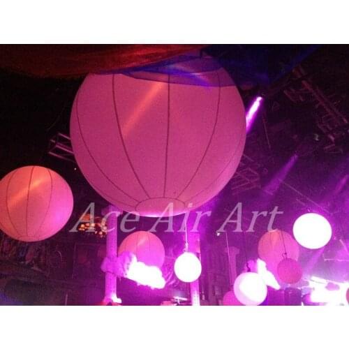 Ceiling Hanging Decoration LED lighting Inflatable Round Ball /Inflatable Pellet For Decorations
