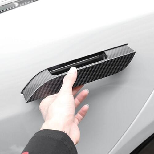 My Good Car Real carbon fiber outer door handle sequin all-inclusive handle for Tesla model S Car accessories
