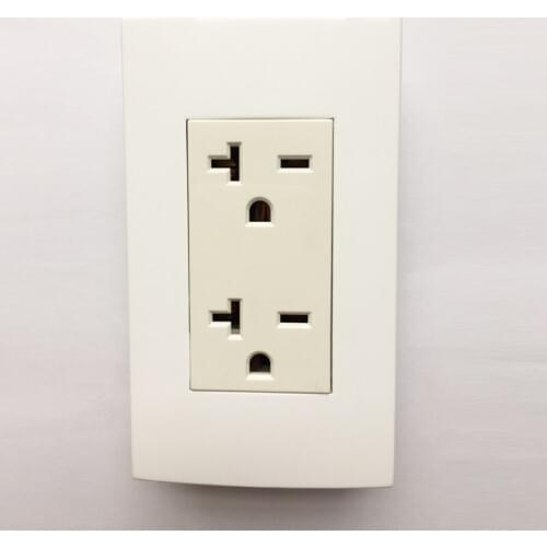 US Type 118x70mm Electric Power Wall Outlet 20A Electrical Faceplate 5 Pins Charging Panel For North America Using