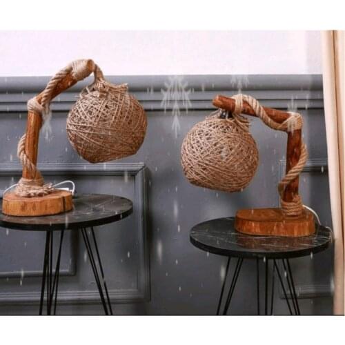 2li Barcelona Natural Wood Lampshade Table lamp