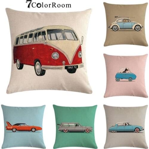 Car Cushion Cover 45x45cm Throw Pillow Covers Home Decor Cotton Linen Pillowcases