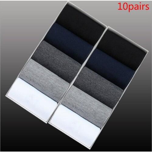 2021 New styles 10 Pairs / Lot Mens Cotton Socks Black Business Men Socks Breathable Spring Summer for Male US size(6.5-12)