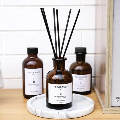 1pcs 100ml Aromatherapy Hotel Reed Diffuser Home Fragrance Liquid Air Freshener Sandalwood Lime Basil Tuberose Grapefruit, etc