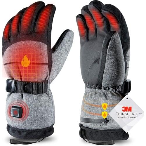 Latest Heated Gloves with 2500 MAH Rechargeable Battery for Men Women Waterproof Electric Winter Gloves
