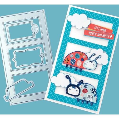 Rectangle Grid Frame Tag Metal Cutting Dies Scrapbooking For Crafts Card Album Making DIY Embossing Stencil New Dies 2021