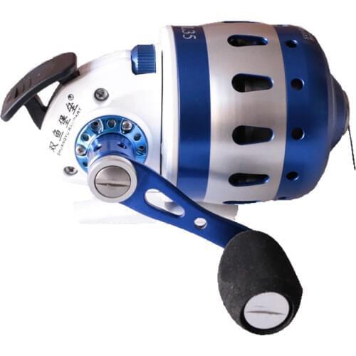 Fishing Reel 6+1BB BL35 Hunting Slingshot Closed Metal Coil Wheel Outdoor with 5#PE line 50M