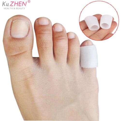 Toe Separator Silicone Gel Little Toe Tube Corns Blisters Corrector Pinkie Protector Gel Bunion Toe Finger Protection Gel Sleeve